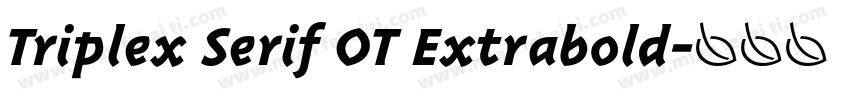 Triplex Serif OT Extrabold字体转换